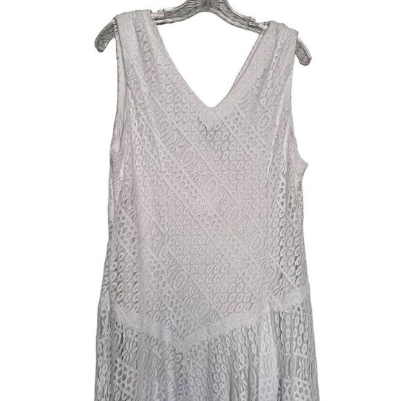 Rabbit Designs White Lace Asymmetrical Sleeveless Dress Size 18 - Picture 8 of 10